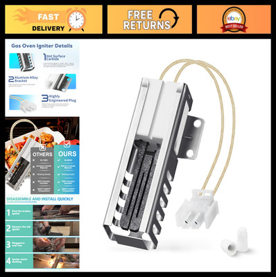 Gas Range Oven Igniter Replacement for Samsung, Whirlpool, Hotpoint - Fits Model