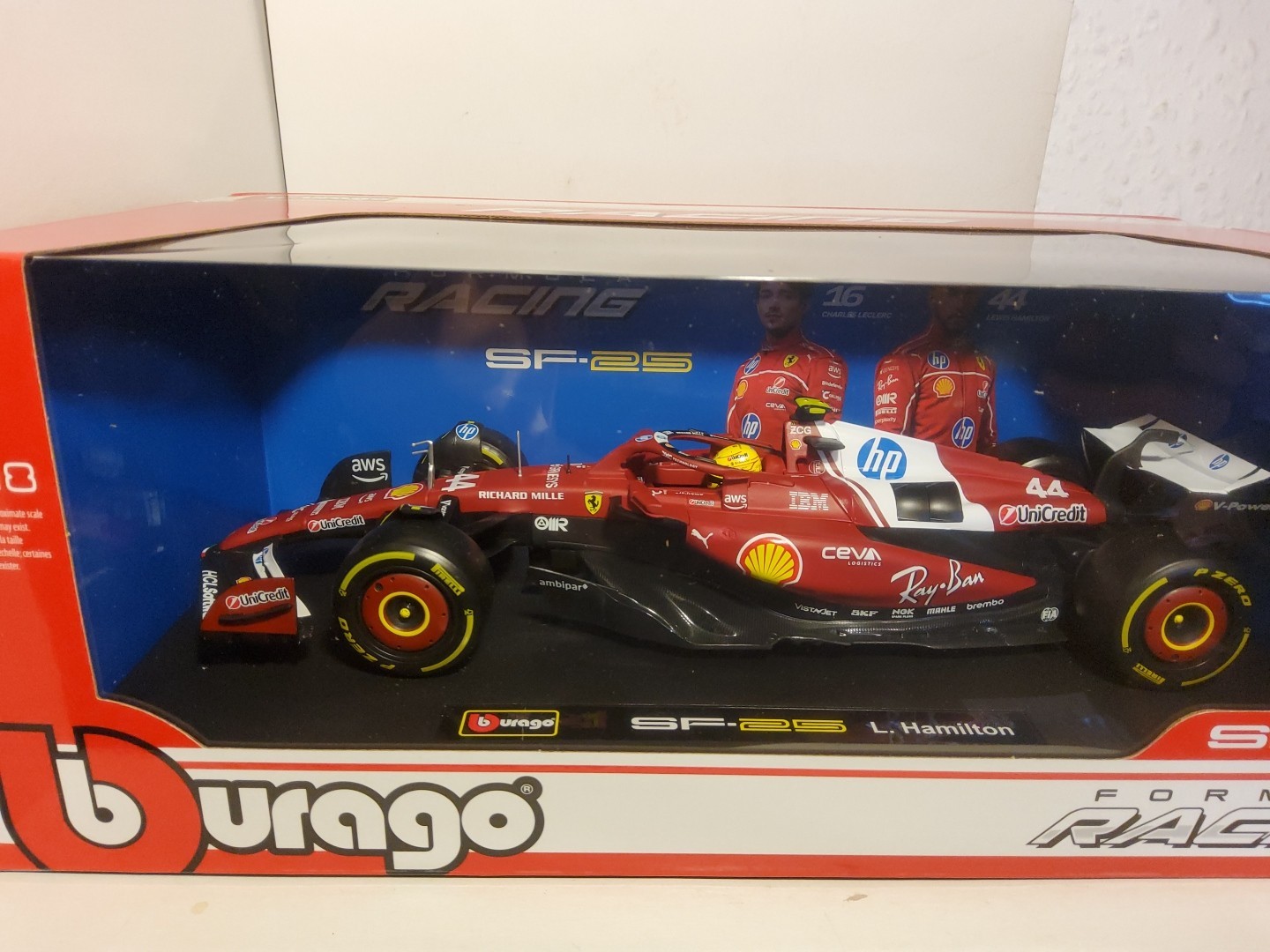 1/18  FERRARI SF-25 2025 F1,LEWIS HAMILTON .NEW BURAGO