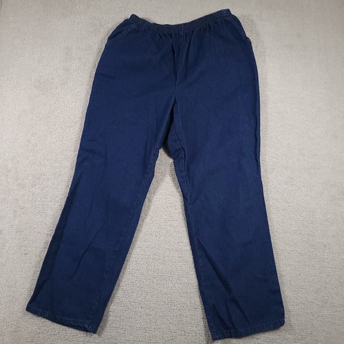 Vtg Chic Jeans Women's Plus 18WP Pull On Elastic Waist Denim Pants 29" Straight