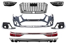 BodyKit für Audi A8 D5 2018-2021 S8 2022 Optik Stoßstange Luft Diffusor Endrohre