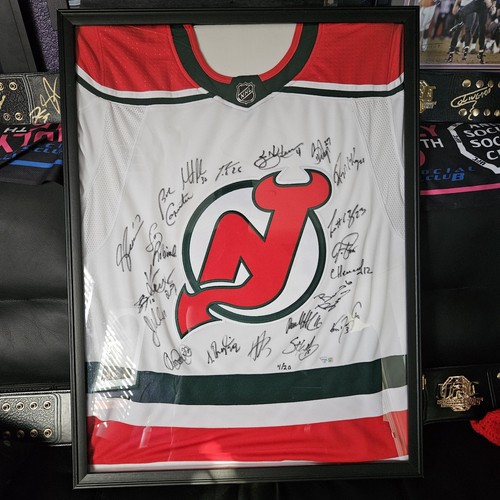New Jersey Devils Signed Stanley Cup 99-2000 Team Hockey Jersey 4/20 Fanatics - Picture 1 of 8