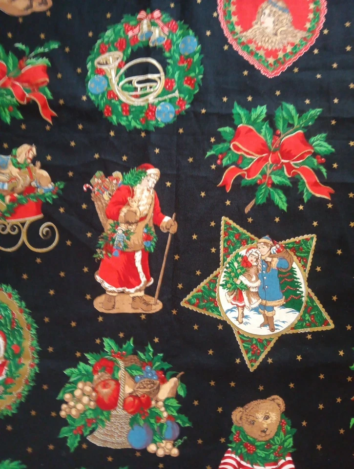 Joan Kessler for Concord Fabrics Vintage Victorian Christmas Print Fabric 2 yd - Image 4 of 4