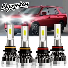 For Chevrolet Tahoe 1995-2006 LED Headlight Bulb Combo High/Low Beam 6000K 4x