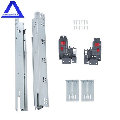 1 Pairs Undermount Drawer Slides 18 inch Undermount Soft Close Drawer Slides
