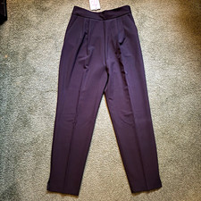 NWT ASOS Black High Waist Straight Leg Pleated Dress Pants - Size 2