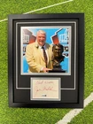 John Madden Signed Cut Jsa Auto Custom Framed Coach HOF