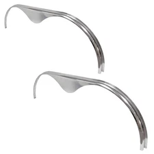 2 Pack - 68x1 Smooth Aluminum Tandem Axle Teardrop Fender Flares