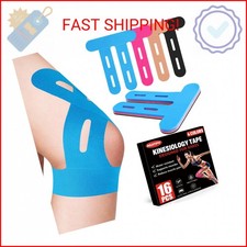 16 PCS Kinesiology Tape for Knees, 4 Colors Knee Support Tape, Precut Knee Tape