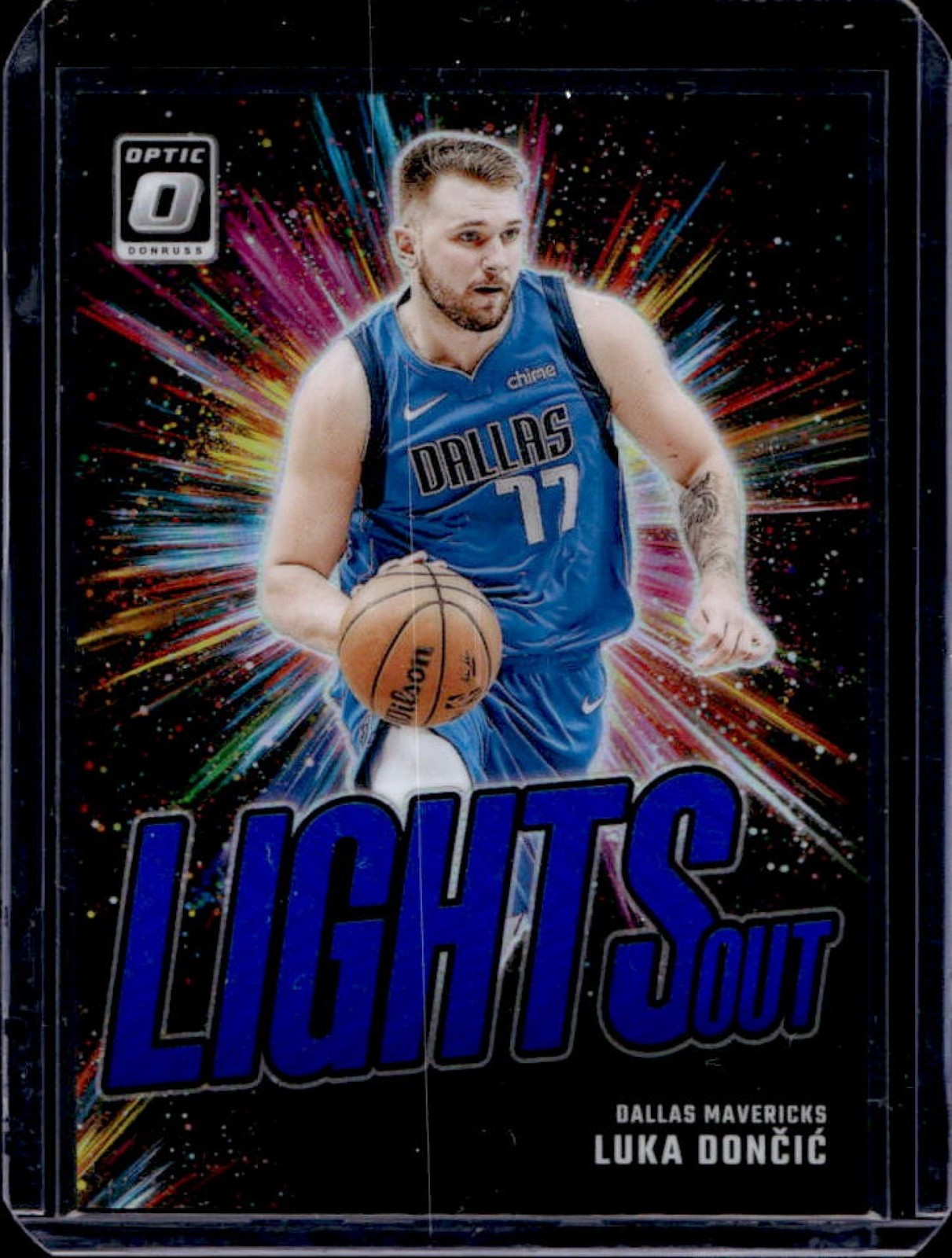 2024-25 Donruss Optic Luka Doncic Lights Out Blue #9/49 Mavericks
