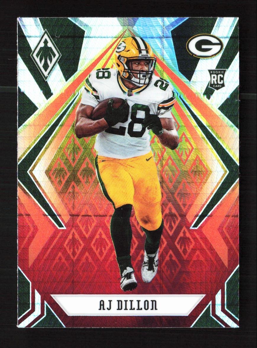 2020 Panini Phoenix Fire Burst Refractor AJ Dillon RC Boston College Eagles #125