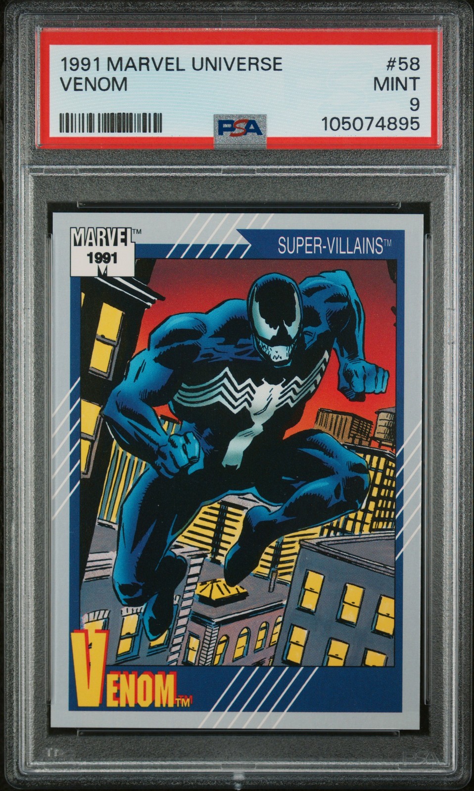 1991 MARVEL UNIVERSE #58 VENOM PSA 9