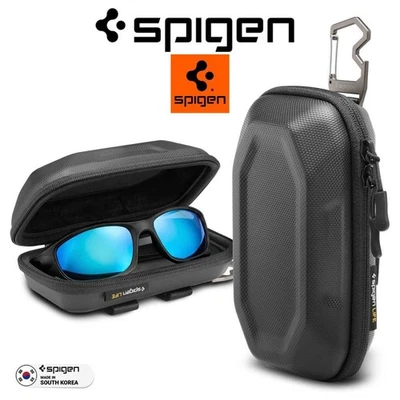 Spigen Brillenetui Universal Hartschale Sonnenbrillenetui mit Karabiner Schwarz - Bild 1 von 4