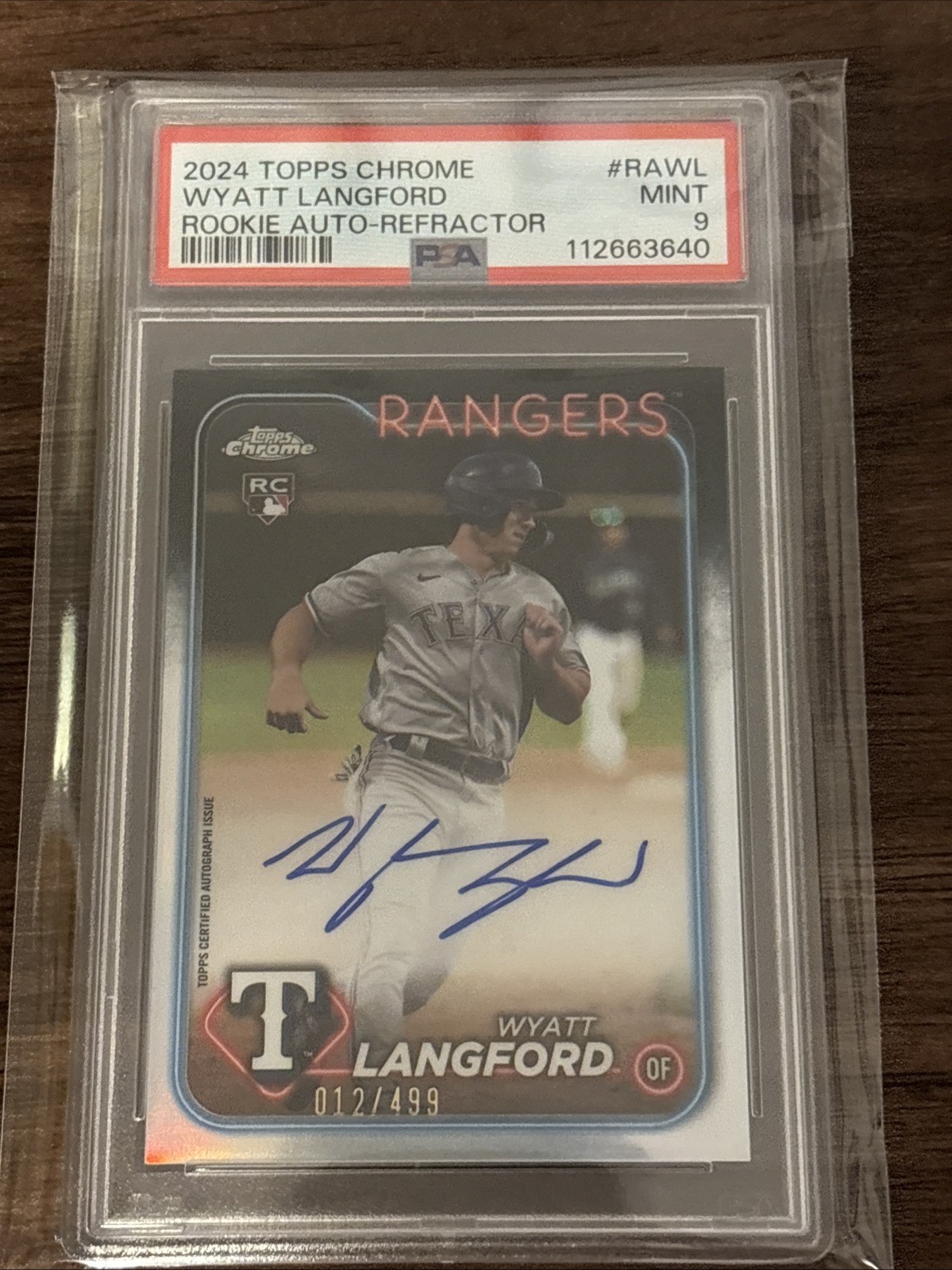 2024 Topps Chrome - Rookie Autographs Wyatt Langford #RA-WL Refractor /499 (AU)