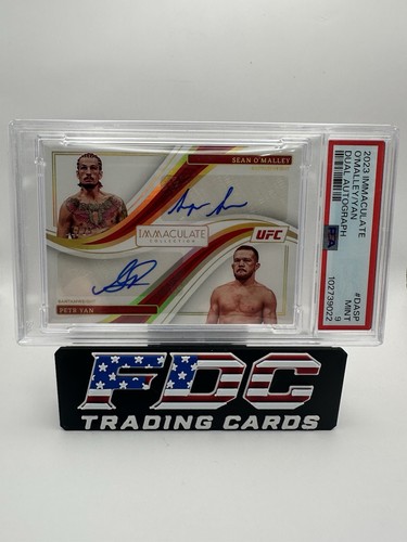 2023 Panini Immaculate UFC Sean O’Malley & Petr Yan Dual Auto /25 PSA 9