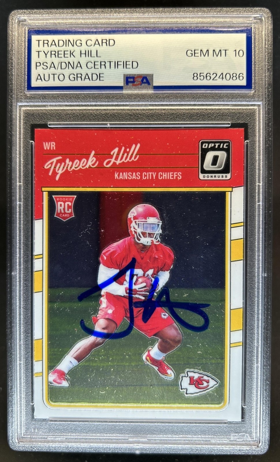 2016 Donruss Optic Tyreek Hill In Person Auto PSA/DNA Certified RC Auto Grade 10