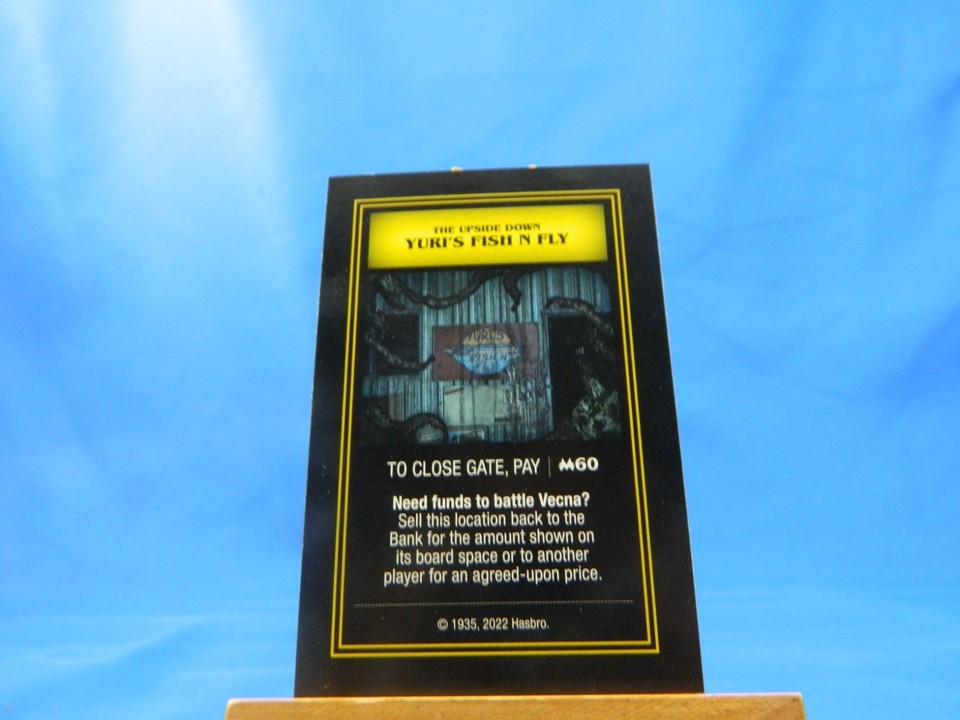 Yuri's Fish N Fly Stranger Things Monopoly Game Property Card | eBay