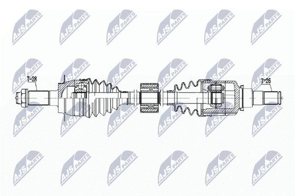 Antriebswelle NTY NPW-SU-060 FüR Fiat Sedici 16V 4X4 Suzuki SX4 Classic EY GY RW-image