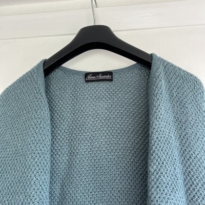 James Alexander Strickjacke grün Strick ärmellos Gr. S Baby Alpaka Seide Luxus