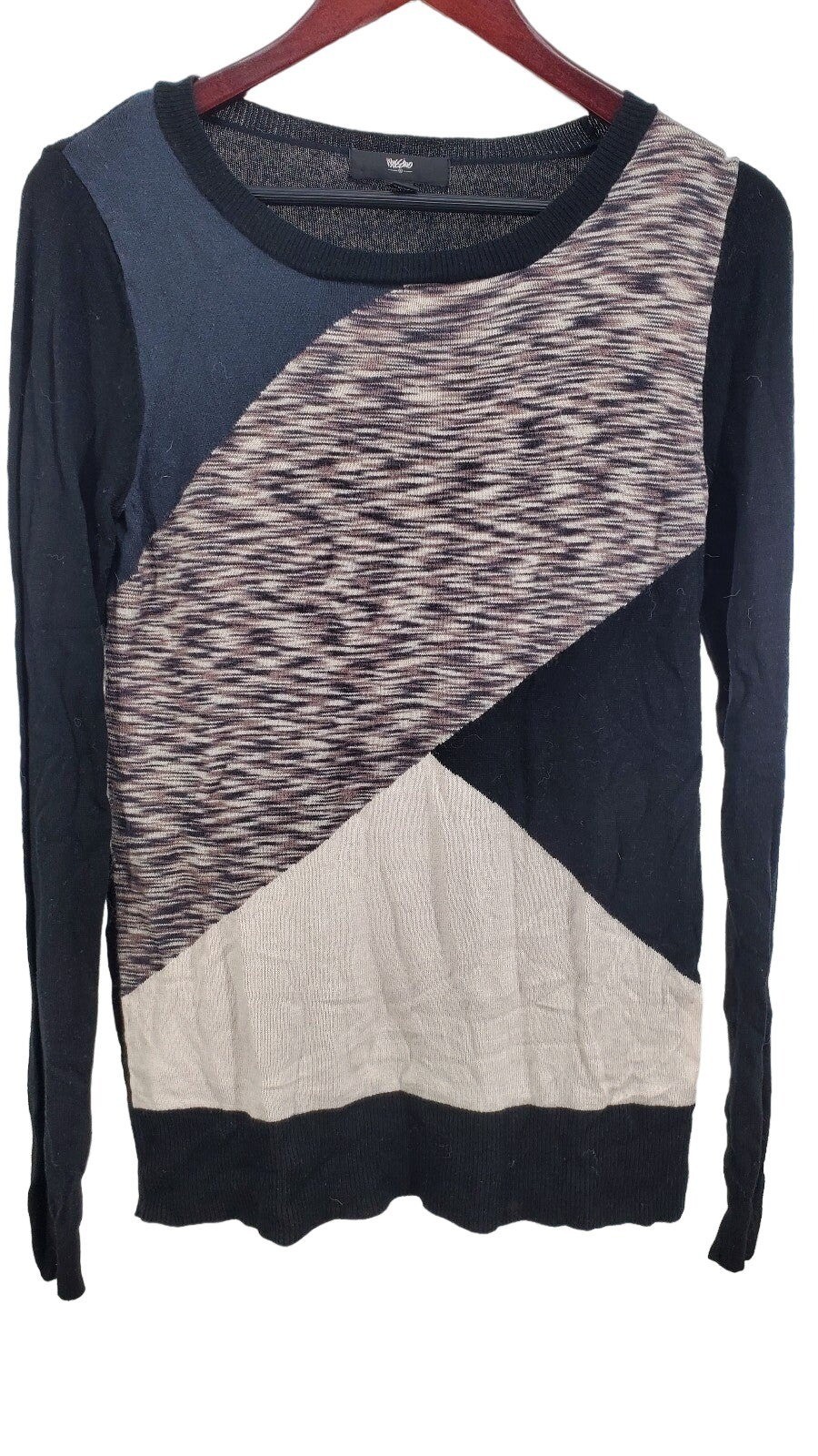 Mossimo Sweater Abstract Patchwork Colorblock Cas… - image 9