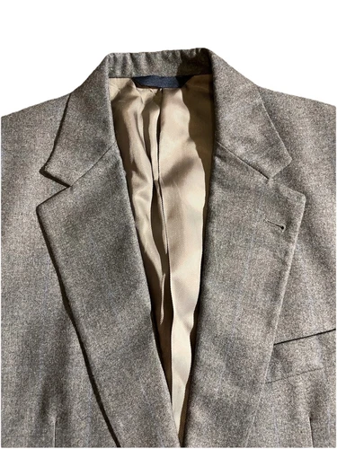 Giacca tuta cappotto sportivo classico Burberry London grigio con spilla blu striscia taglia 40L B27