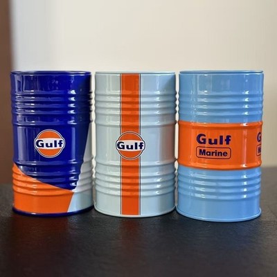 11.2*6.6cm Gulf Petroleum Metal Oil Barrel Ashtray Ornament
