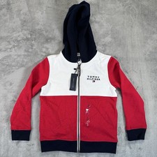 Tommy Hilfiger Zip Up Sweater Size 6/7 Small Youth Red/white/blue