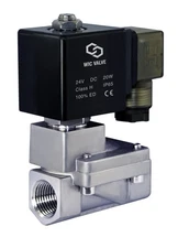 3/8" Stainless S316 High Pressure 230 PSI Electric Solenoid Valve 24V DC NC