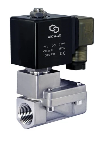 3/4" Stainless High Pressure 230 PSI Electric Solenoid Process Valve 24V DC NC