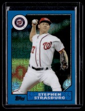 2017 Topps '87 Topps Silver Pack Chrome Blue 87SS Stephen Strasburg S2 SN 53/115