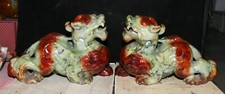 Old Dynasty Natural Xiu Jade Dragon PiXiu Brave Troops Beast Coin Statue Pair