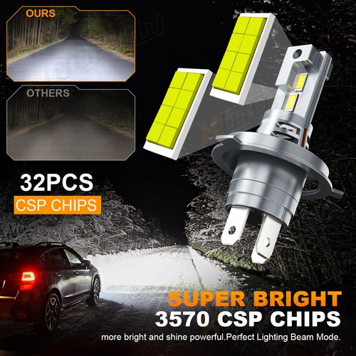 XWQHJW H4 9003 Canbus LED Headlights Hi/Lo Beam Bulbs Conversion Kit Error Free - Picture 2 of 10