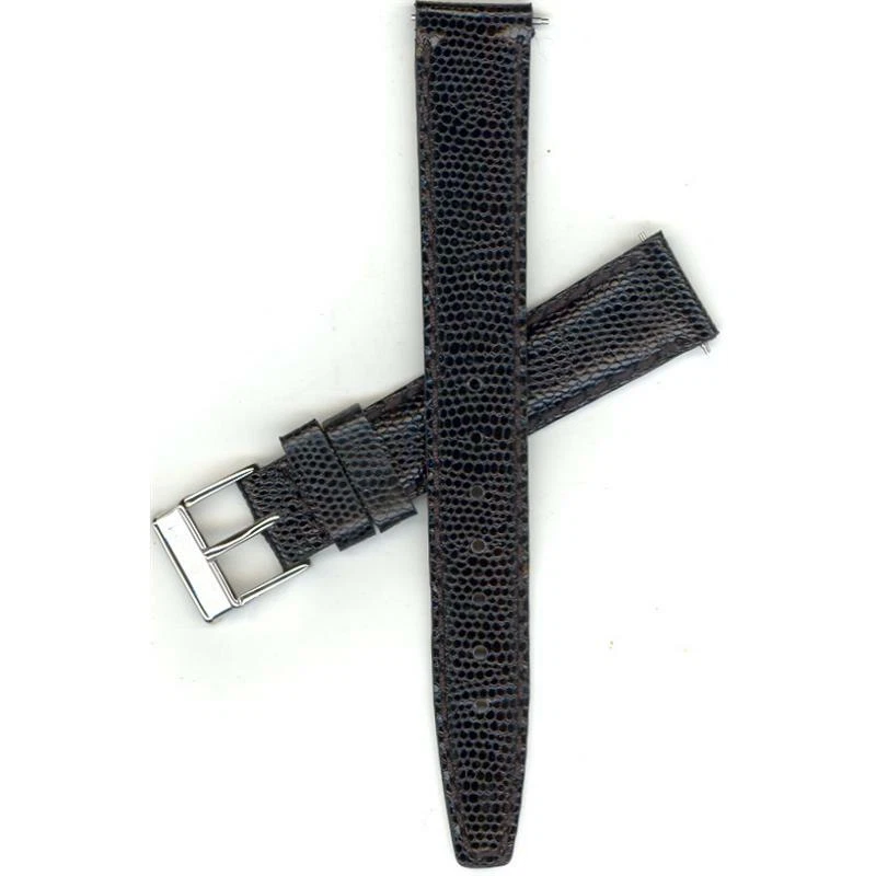 Bracelet montre femme Gucci 14 mm noir grain lézard 900.14080 