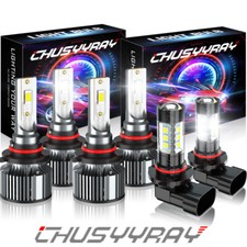 For Chevy Avalanche 2002-2005-6x LED Headlight Bulbs high Low Beam Fog Light