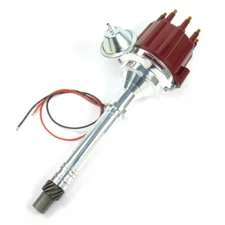 PerTronix D100711 Billet Ignitor II Distributor Chevy BBC SBC Vac Red Male Cap