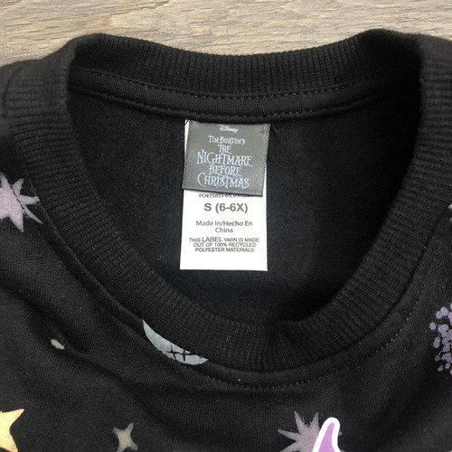 Girls The Nightmare Before Christmas Sweater S 6-6X Jack Sally Disney Crew Neck - Picture 3 of 10