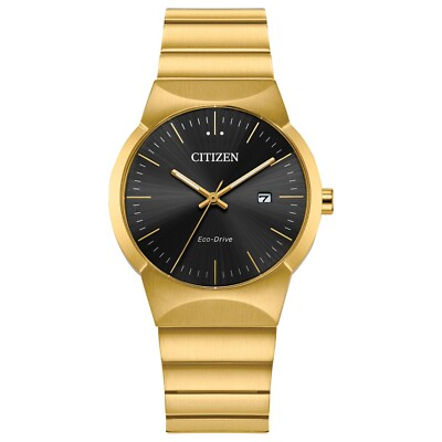 #ad Citizen Eco Drive Women#x27;s Axiom Gold Stainless Steel Watch 32MM EW2672 58E $152.99