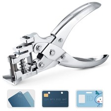 3 in 1 Badge Slot Hole Punch for ID Card Handheld Card Puncher Suitable for P...