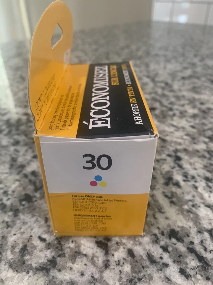 Kodak 30C 1022854 Tri-Color Ink Cartridge Sealed in Box - Image 4 of 4
