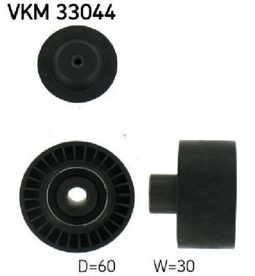 Original SKF Deflection/Guide Pulley Ribbed Belt VKM 33044 for Citroën Ford