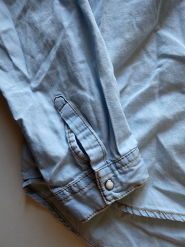 Girls Zara Kids Size 13/14 Light Blue Collared Shirt Cotton Casual Top - Picture 12 of 15