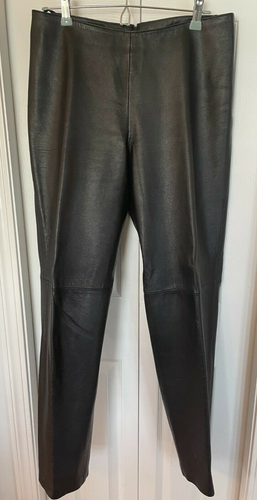Womens B \u0026 J Black Leather Pants Size 8 