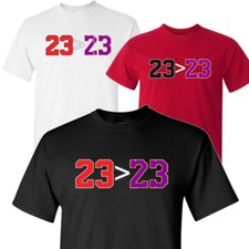Basketball GOAT Tee Shirt T-shirt - 23 23 Michael Greater than LeBron