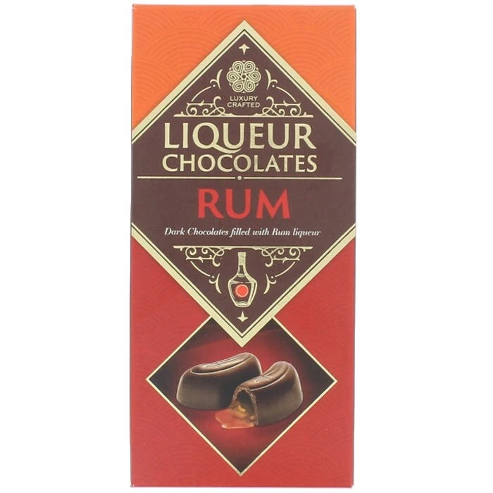 Chocolat noir rhum liqueur chocolats, 100 g cadeau de Noël liqueurs de rhum