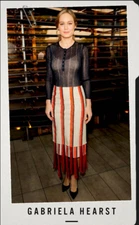 * NWT Gabriela Hearst embroidered canvas Orella skirt Stone Fuschia 6 $2290