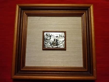 Vintage Embossed Relief Scene , Most Likely Italy.  Double Frame. 