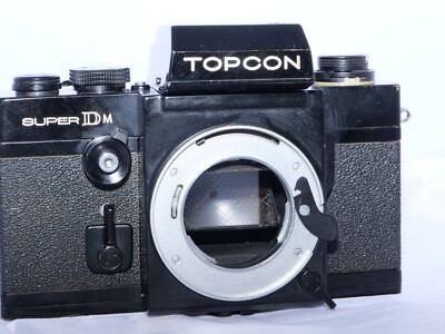 Topcon Super DM black camera. GN-Topcor 50mm f1.4 lens. Topcon