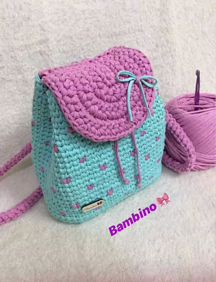 Cotton hand knitted bag for women, Great gift for her, Beach bag