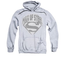 SUPERMAN MAN OF STEEL SHIELD Licensed Pullover Hooded Sweatshirt Hoodie SM-3XL