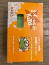 Johnson's Kids Easy Grip Sudzing Soap Bar Watermelon Explosion 1 Bar 2.46oz New