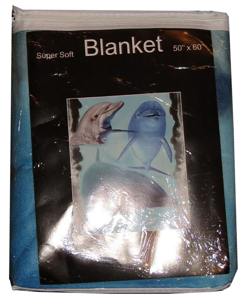 Dolphins Porpuse Mammals Fish Sea Life 50x60 Polar Fleece Blanket